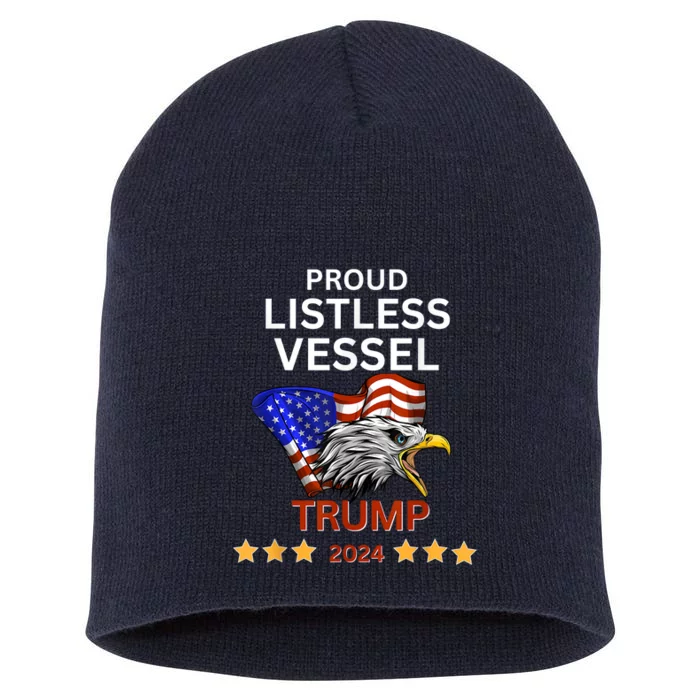 Proud Listless Vessel Pro Trump For President 2024 Short Acrylic Beanie