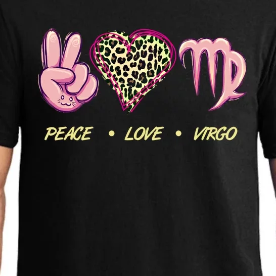 Peace Love Virgo Zodiac Sign Horoscope Gift Pajama Set