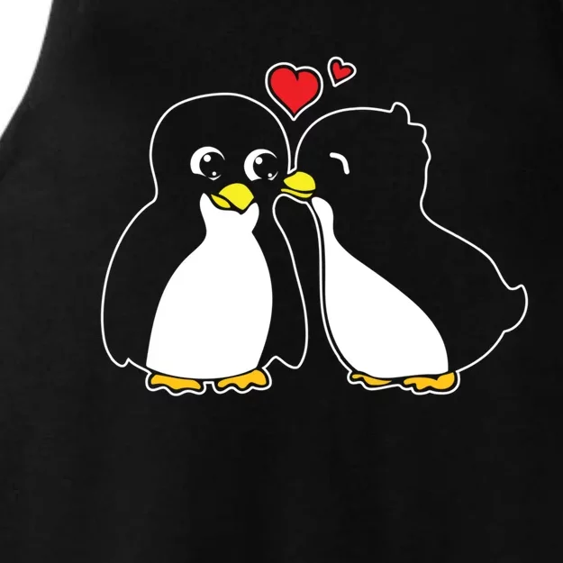 Penguin Lover Valentines Day Cute Animal Love Wildlife Gift Ladies Tri-Blend Wicking Tank