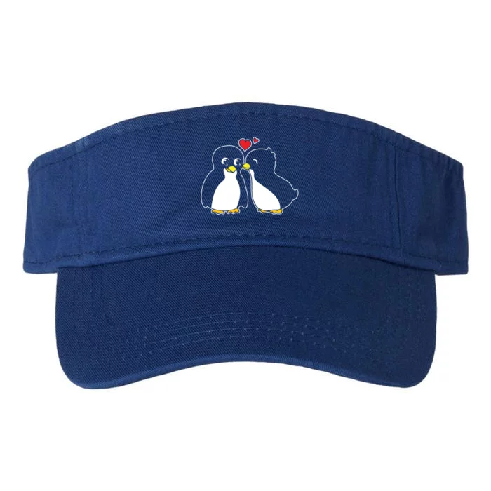 Penguin Lover Valentines Day Cute Animal Love Wildlife Gift Valucap Bio-Washed Visor