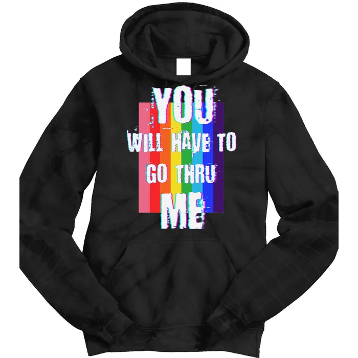 Pro Lgbtq+ Vintage Style Support Design Tie Dye Hoodie