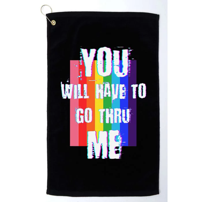 Pro Lgbtq+ Vintage Style Support Design Platinum Collection Golf Towel