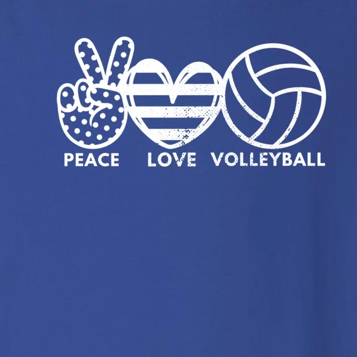 Peace Love Volleyball Sports Enthusiasts Volleyball Player Great Gift Toddler Long Sleeve Shirt