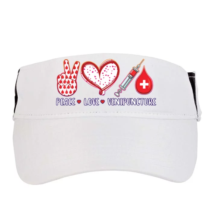 Peace Love Venipuncture Gifts For Men Women Phlebotomist Adult Drive Performance Visor