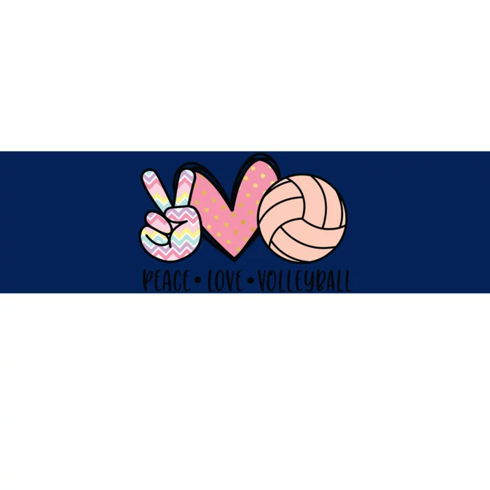 Peace Love Volleyball Cute Design For Teen Tween Bumper Sticker