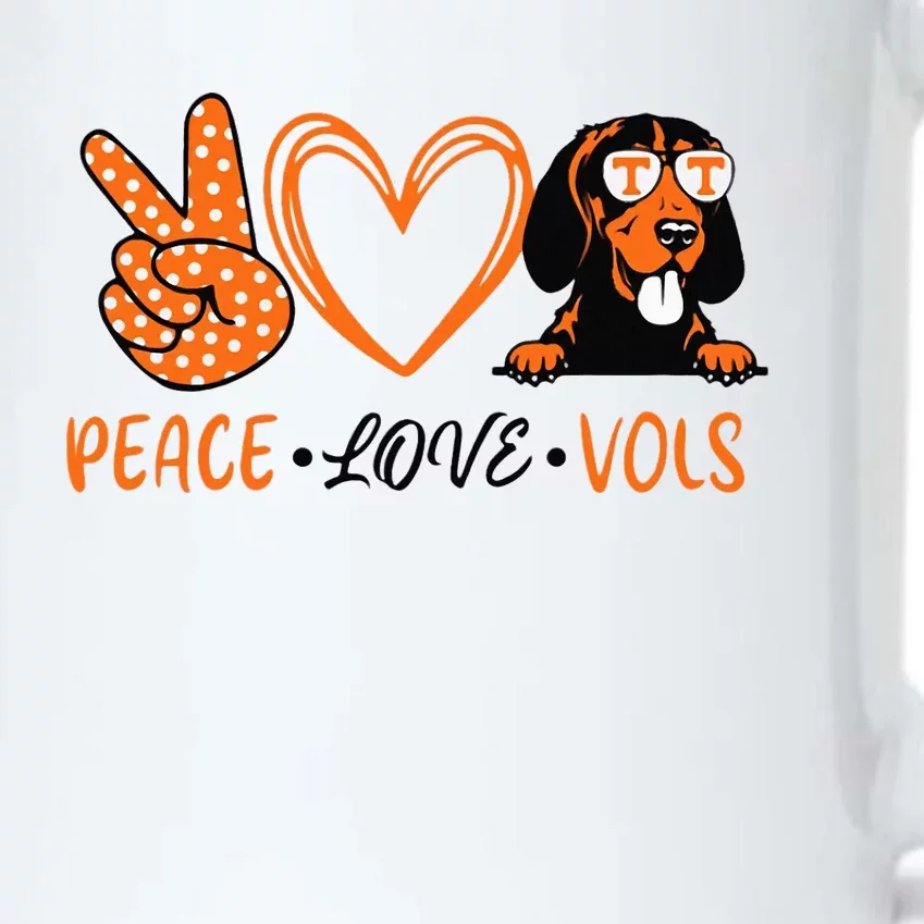 Peace Love Vols Black Color Changing Mug