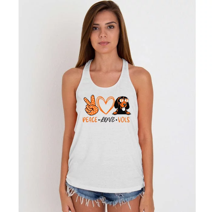 Peace Love Vols Women's Knotted Racerback Tank