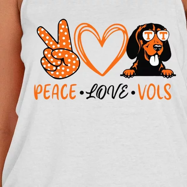 Peace Love Vols Women's Knotted Racerback Tank