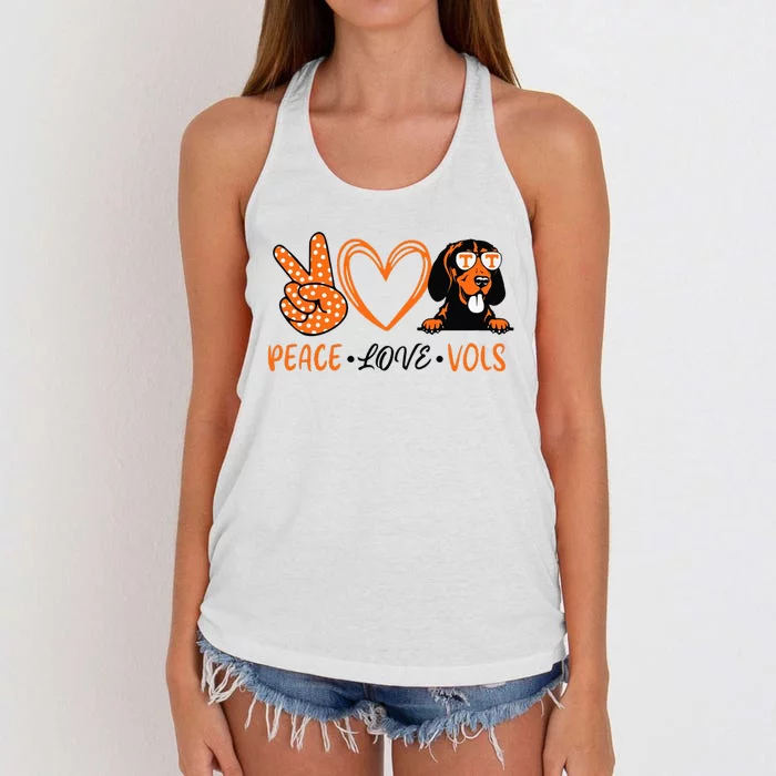 Peace Love Vols Women's Knotted Racerback Tank