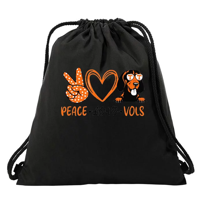 Peace Love Vols Drawstring Bag