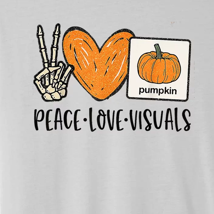 Peace Love Visuals Sped Teacher Pumpkin Skeleton Halloween Gift ChromaSoft Performance T-Shirt