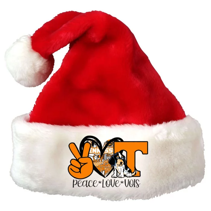 Peace Love Vols Premium Christmas Santa Hat