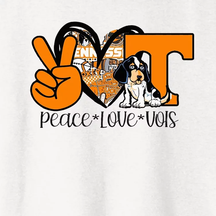 Peace Love Vols Women's Crop Top Tee