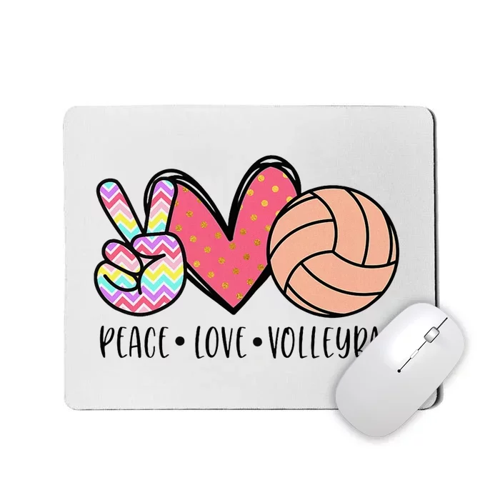 Peace Love Volleyball Cute Design Mousepad