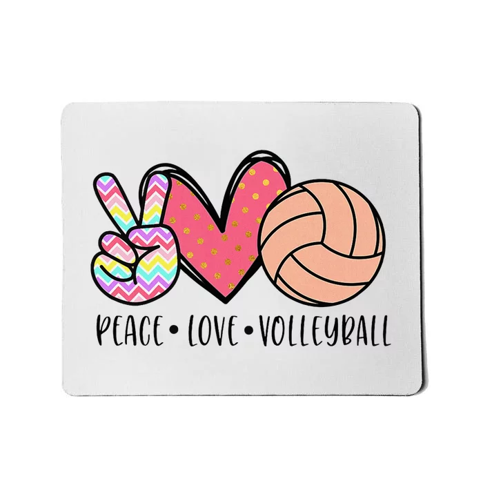 Peace Love Volleyball Cute Design Mousepad