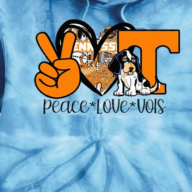 Peace Love Vols Tie Dye Hoodie