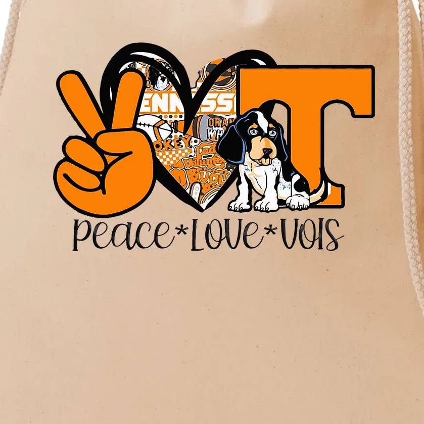 Peace Love Vols Drawstring Bag