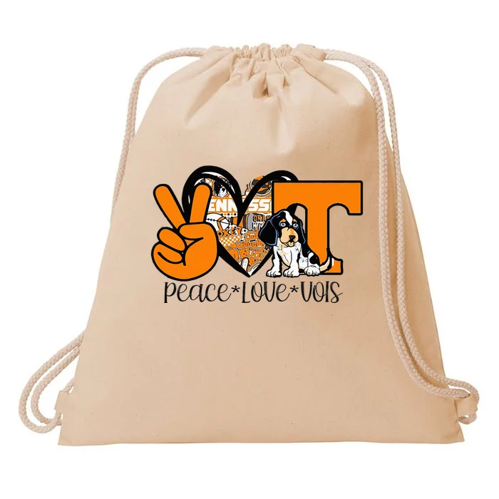 Peace Love Vols Drawstring Bag