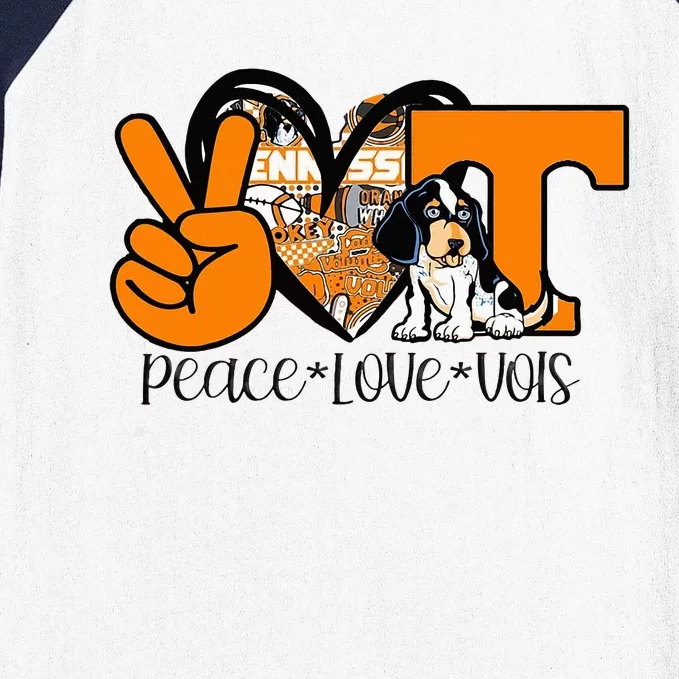 Peace Love Vols Baseball Sleeve Shirt