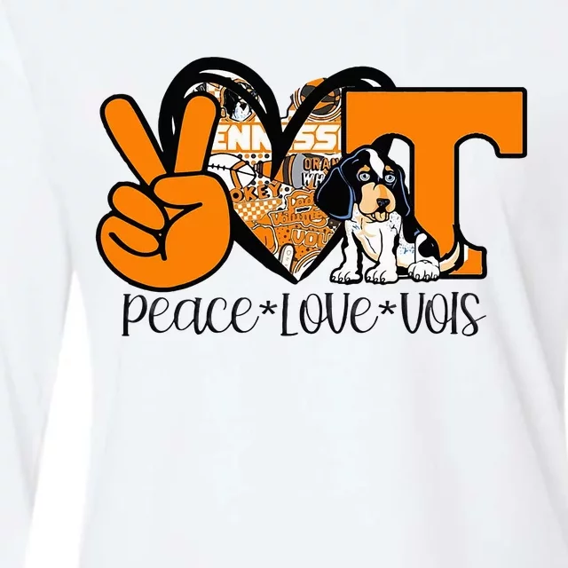 Peace Love Vols Womens Cotton Relaxed Long Sleeve T-Shirt