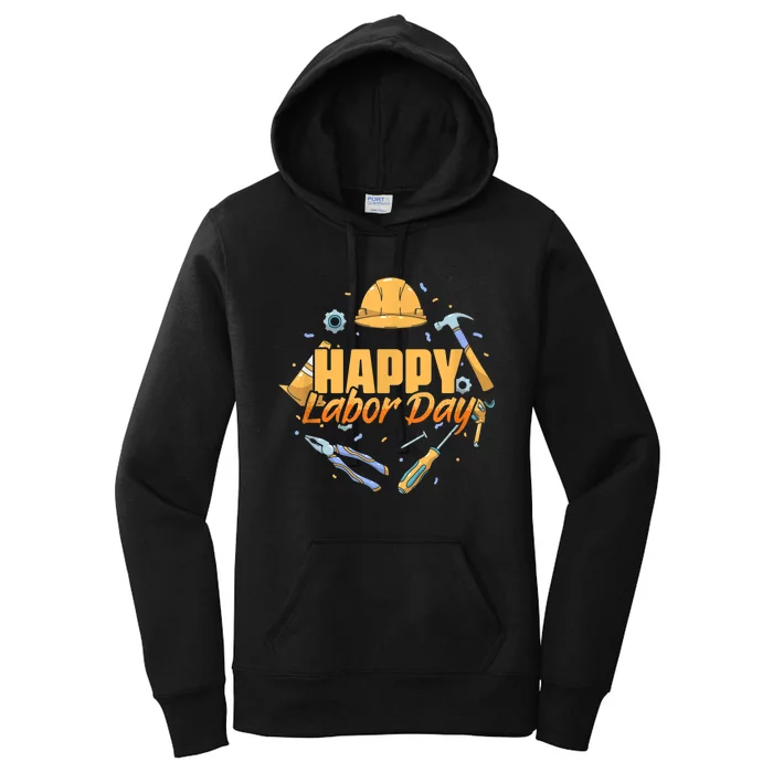 Patriotic Laborer Worker Happy Labor Day Women's Pullover Hoodie