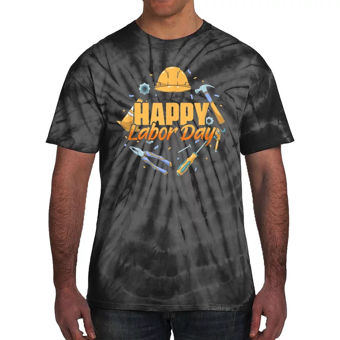 Patriotic Laborer Worker Happy Labor Day Tie-Dye T-Shirt