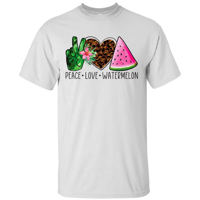 Peace Love Watermelon Summer Tall T-Shirt