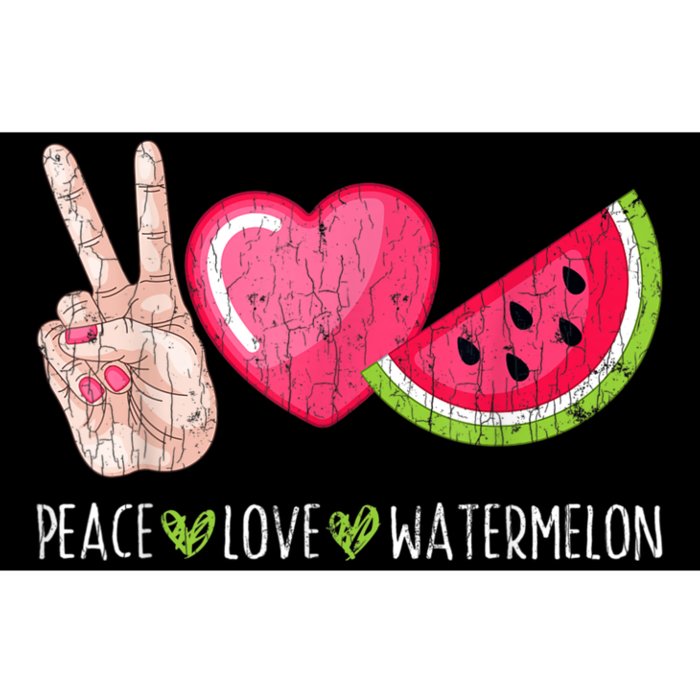 Peace Love Watermelon Funny Summer Fruit Lover Graphic Bumper Sticker