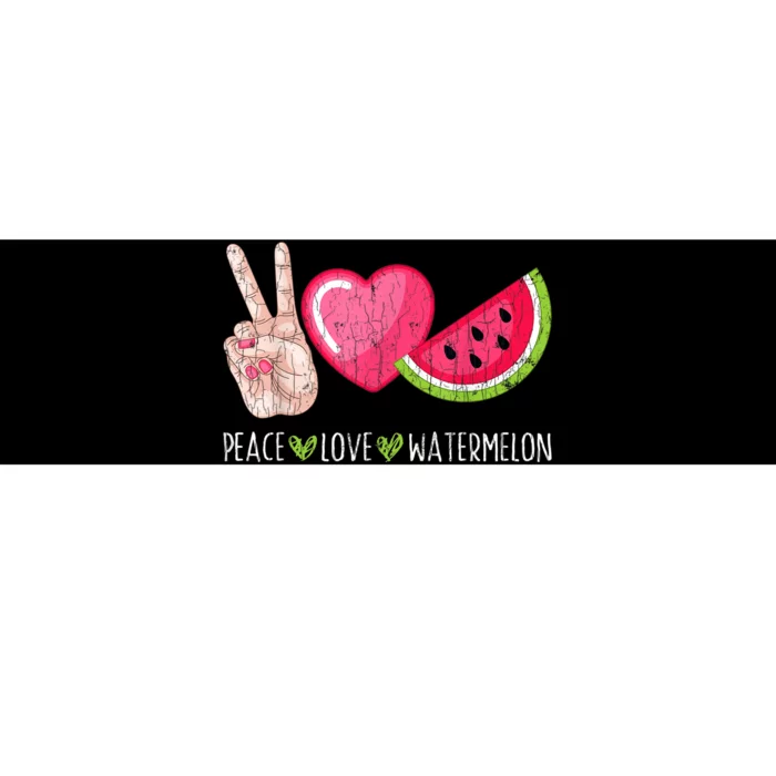 Peace Love Watermelon Funny Summer Fruit Lover Graphic Bumper Sticker