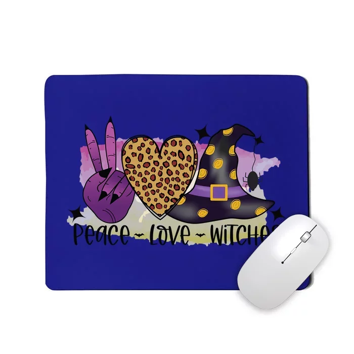 Peace Love Witches Cute Halloween Witch Gift Mousepad