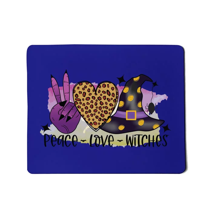 Peace Love Witches Cute Halloween Witch Gift Mousepad