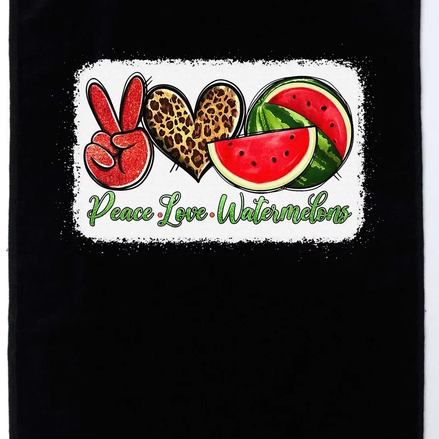 Peace Love Watermelon Leopard Peace Love Watermelon Platinum Collection Golf Towel