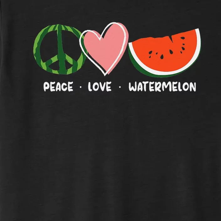 Peace Love Watermelon Happy Watermelon Day ChromaSoft Performance T-Shirt