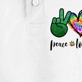 Peace Love Weed Marijuana Hippie Weed Cannabis 420 Stoner Dry Zone Grid Performance Polo