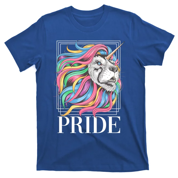 Pride Lion With Rainbow Hair Gift T-Shirt