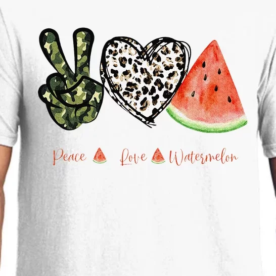 Peace Love Watermelon Happy Watermelon Day Fruit Melon Lover Pajama Set