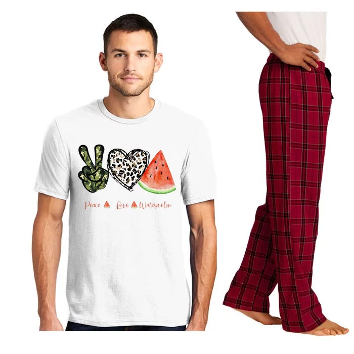 Peace Love Watermelon Happy Watermelon Day Fruit Melon Lover Pajama Set