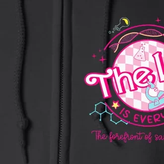 Pink Lab Week 2024 Medical Lab Science Lab Tech Team Full Zip Hoodie