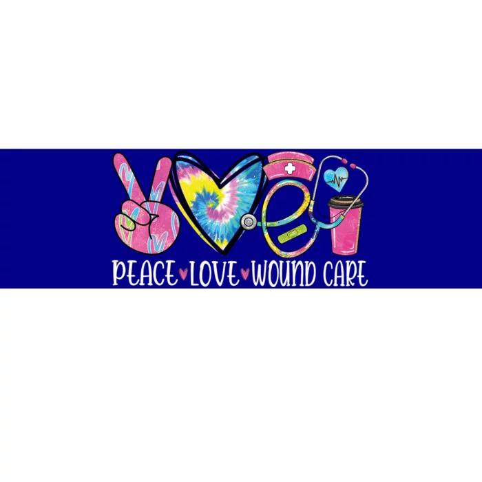 Peace Love Wound Care Nurse Nursing Heart Stethoscope Meaningful Gift Bumper Sticker