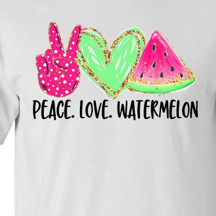 Peace Love Watermelon Funny Beach Summer Vacation Tall T-Shirt