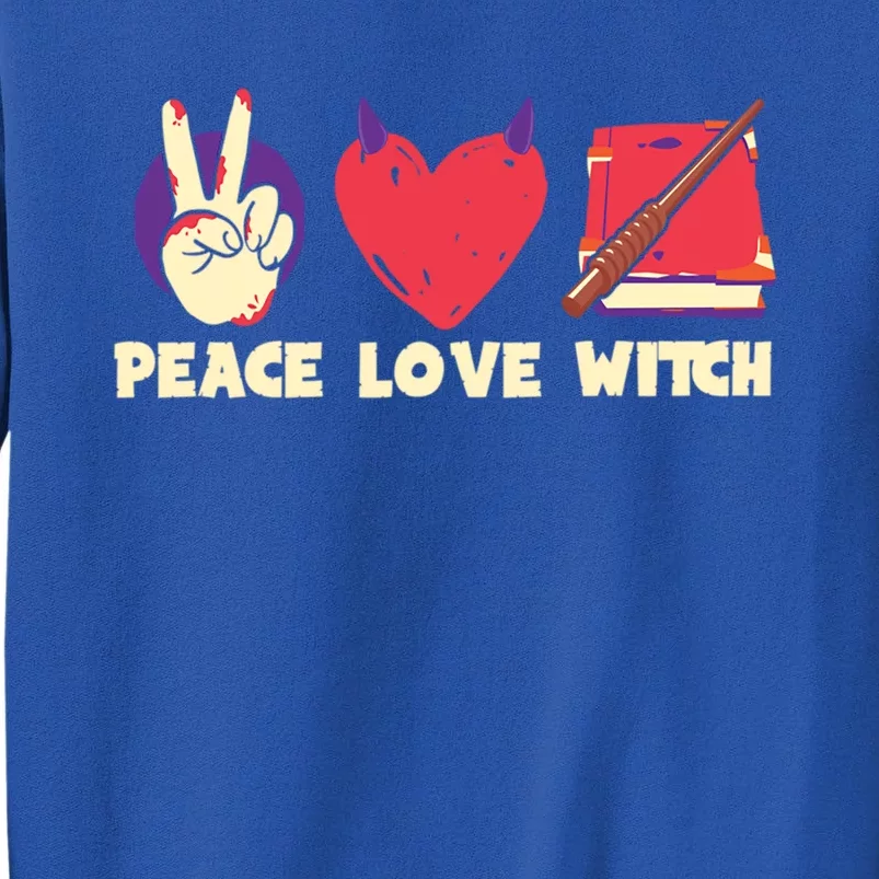 Peace Love Witch Halloween Costume Cool Gift Sweatshirt