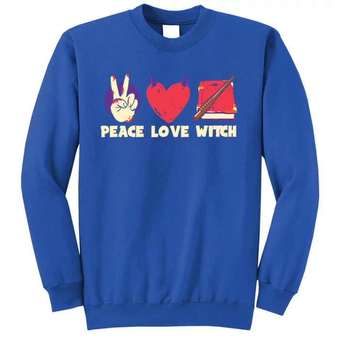 Peace Love Witch Halloween Costume Cool Gift Sweatshirt