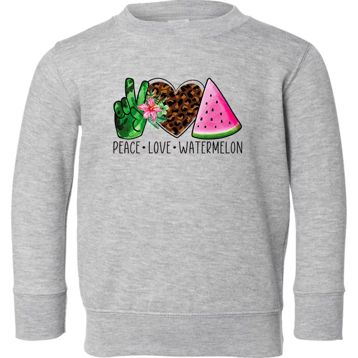 Peace Love Watermelon Summer For Women Teen Toddler Sweatshirt