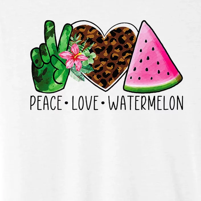 Peace Love Watermelon Summer For Women Teen ChromaSoft Performance T-Shirt