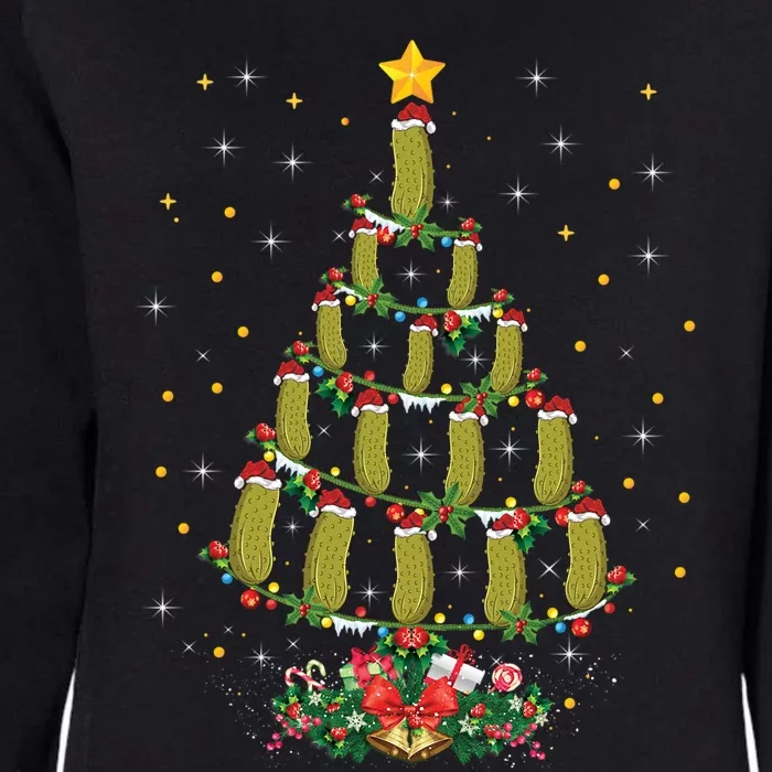 Pickle Lover Xmas Gift Matching Family Pickle Christmas Tree Gift Womens California Wash Sweatshirt