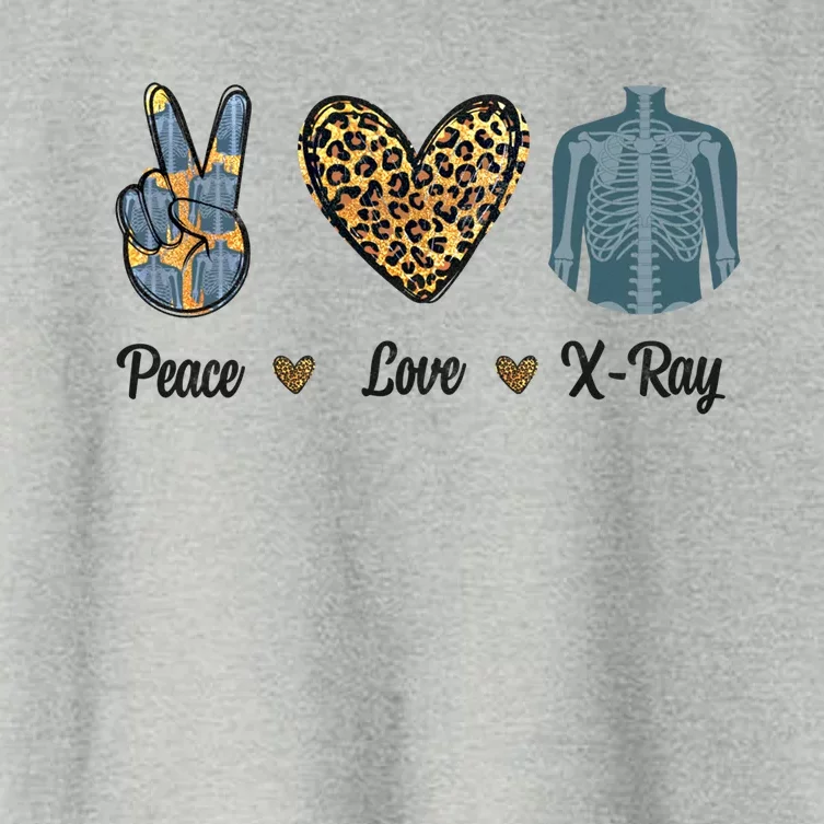 Peace Love Xgiftray Radiology Tech Rad Rtr Leopard Funny Gift Women's Crop Top Tee