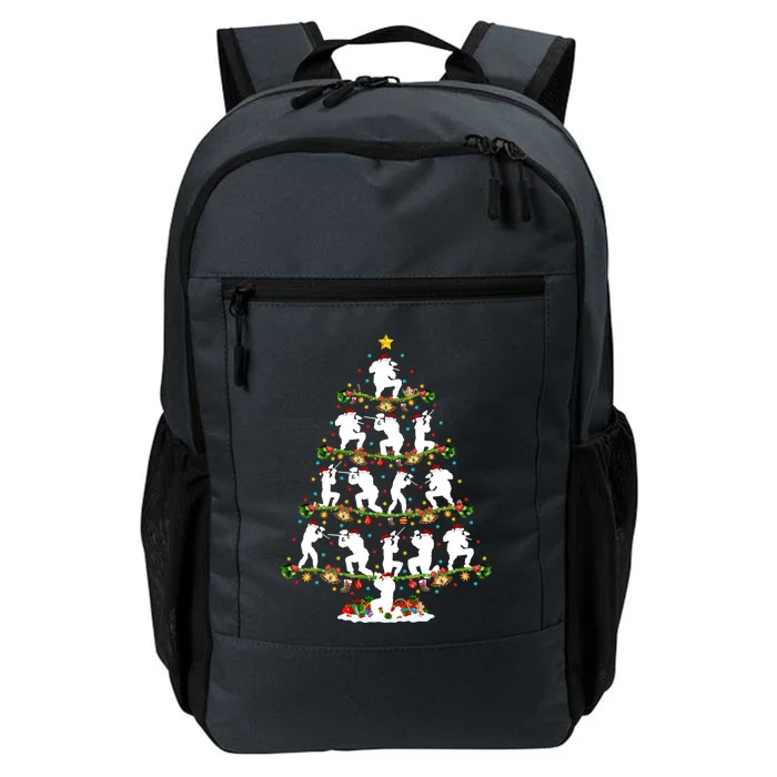 Paintball Lover Xmas Santa Paintball Player Christmas Tree Funny Gift Daily Commute Backpack