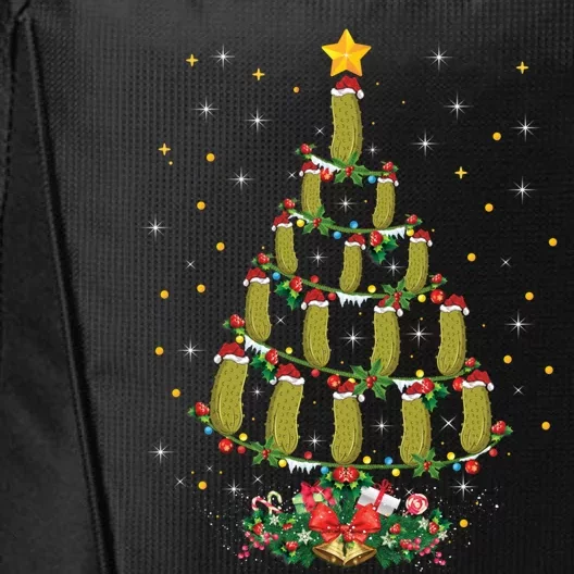 Pickle Lover Xmas Gift Matching Family Pickle Christmas Tree Gift City Backpack