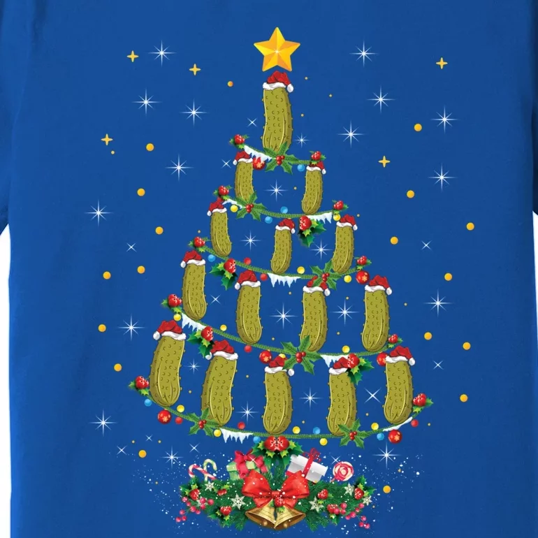 Pickle Lover Xmas Gift Matching Family Pickle Christmas Tree Gift Premium T-Shirt