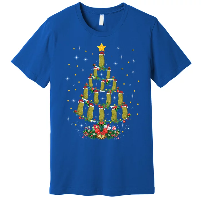 Pickle Lover Xmas Gift Matching Family Pickle Christmas Tree Gift Premium T-Shirt